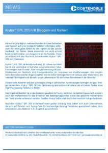 Costenoble News - Krytox™ GPL 205 hilft Bloggern und Gamern