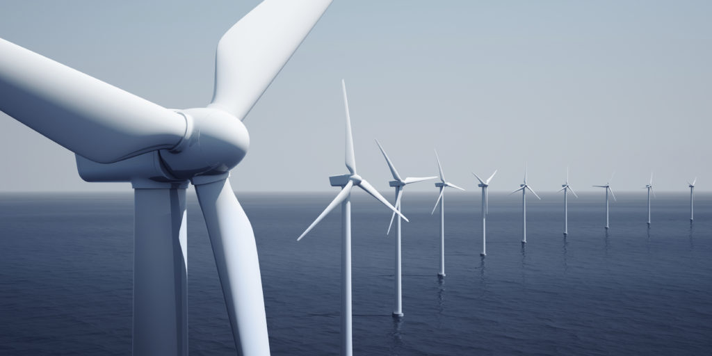 Off-shore wind farm: Wind energy ensures a good climate